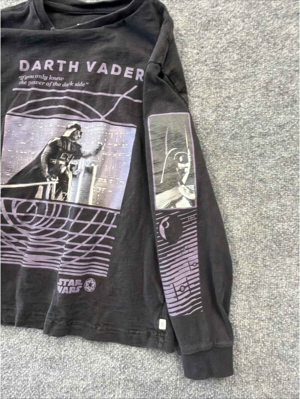 Boys Gap Star Wars Darth Vader Black Long Sleeve T-Shirt XL